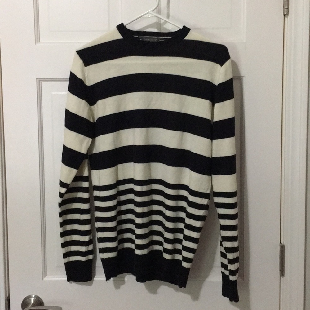 Cedar Wood State blue and white striped sweater